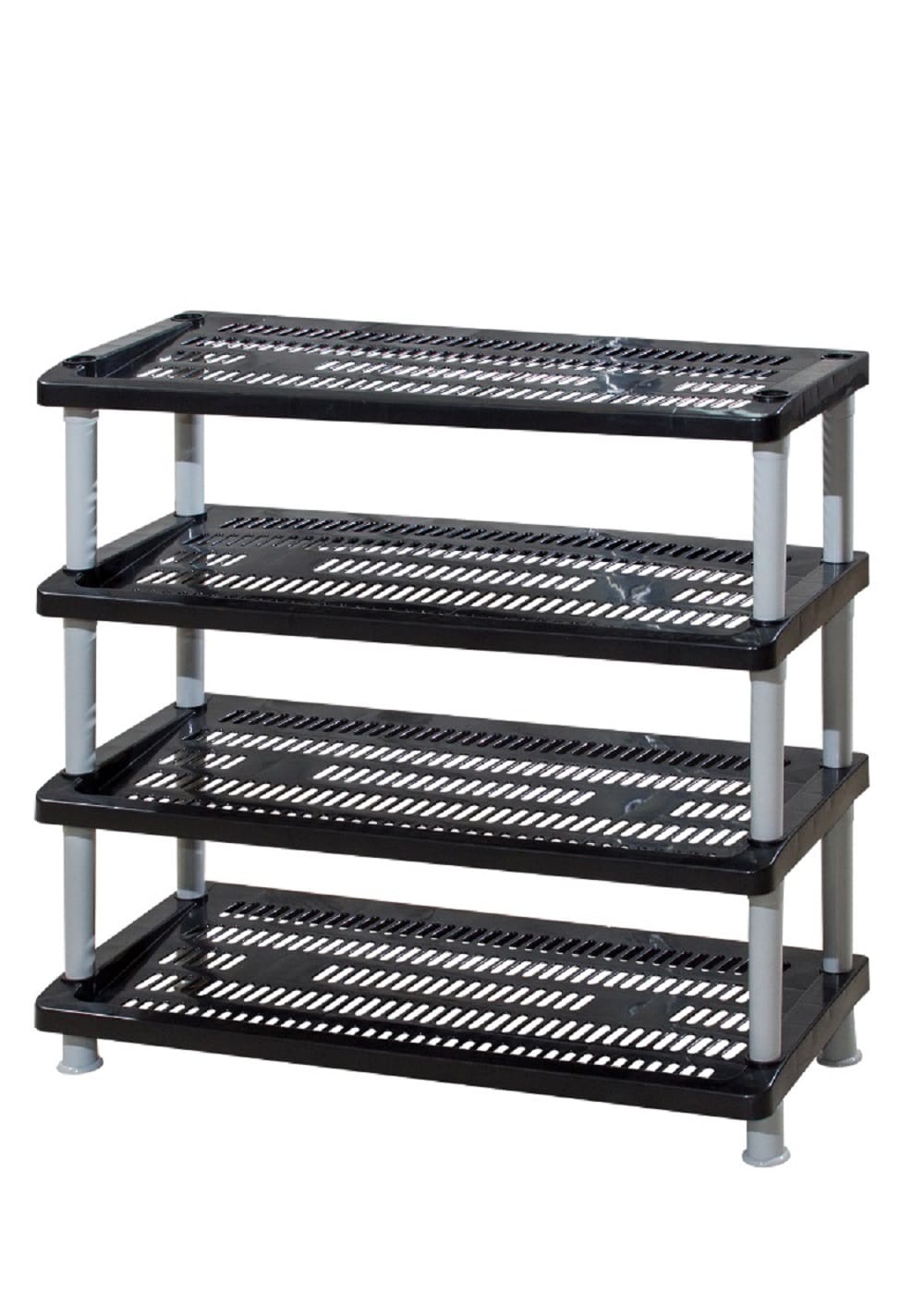 SHOE RACK PLASTIC UBK 53x23x58CM BLACK (1 PACKET / 1SET)
