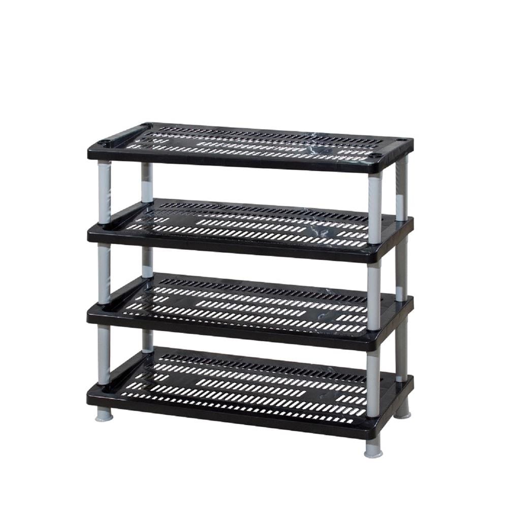 SHOE RACK PLASTIC UBK 53x23x58CM BLACK (1 PACKET / 1SET)