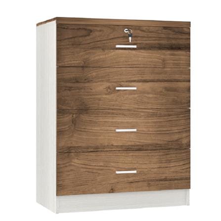 CHEST 4 DRAWER 75x40x94CM NEW WHITE