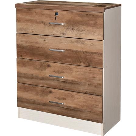 CHEST 4 DRAWER 75x40x94CM NEW WHITE