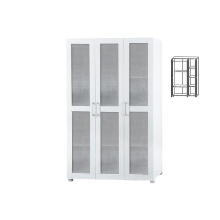 WARDROBE 3 DOORS 120x52x186CM WHITE