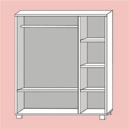 WARDROBE 3 DOORS 120x52x186CM WHITE