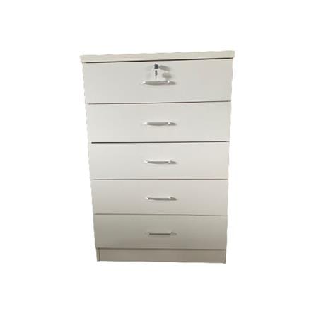 CHEST 5 DRAWER 75x40x114CM WHITE