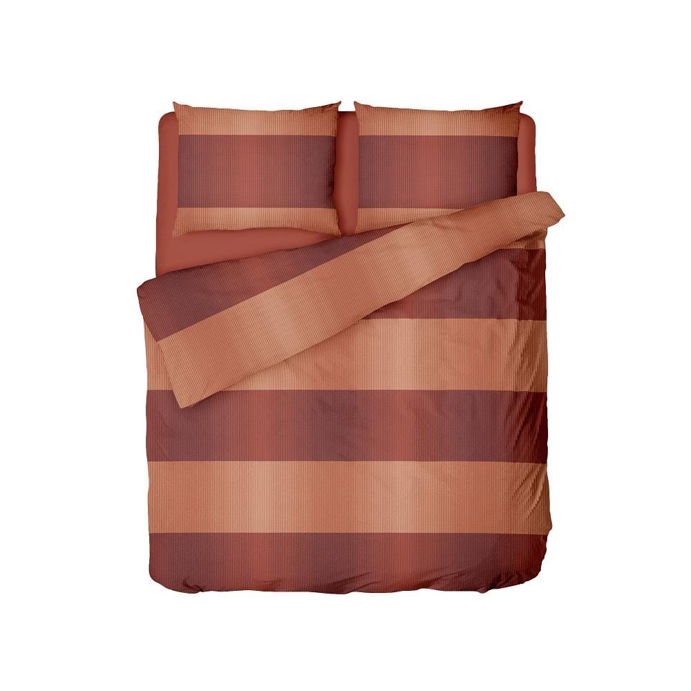NORDIC HOME FITTED SHEET SET FRIGGA ELEMENT SUPER SINGLE DOVO SIENNA