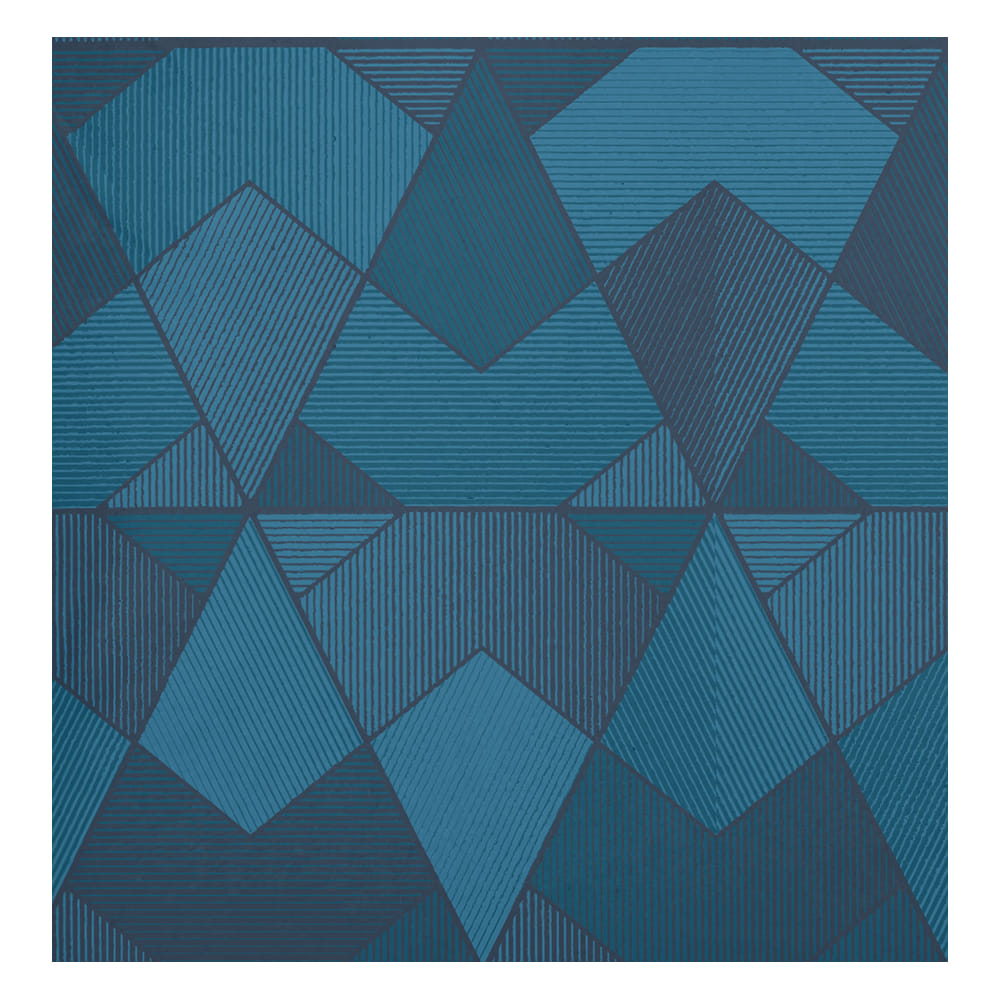 NORDIC HOME FITTED SHEET SET FRIGGA ELEMENT QUEEN GREYSON BLUE