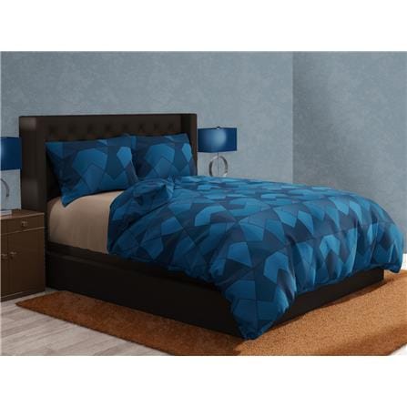 NORDIC HOME FITTED SHEET SET FRIGGA ELEMENT QUEEN GREYSON BLUE