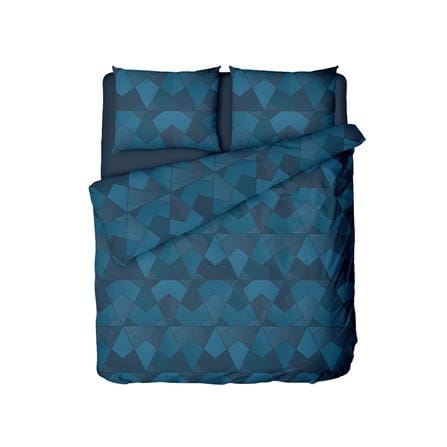 NORDIC HOME FITTED SHEET SET FRIGGA ELEMENT QUEEN GREYSON BLUE