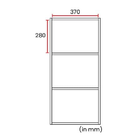 OPEN SHELF 3 TIER 42x30x89CM PINK