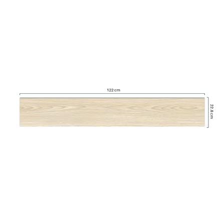 TARA VINYLTILE STICKER 22.8X122CM LIGHT WOOD 3MM 3.34M2