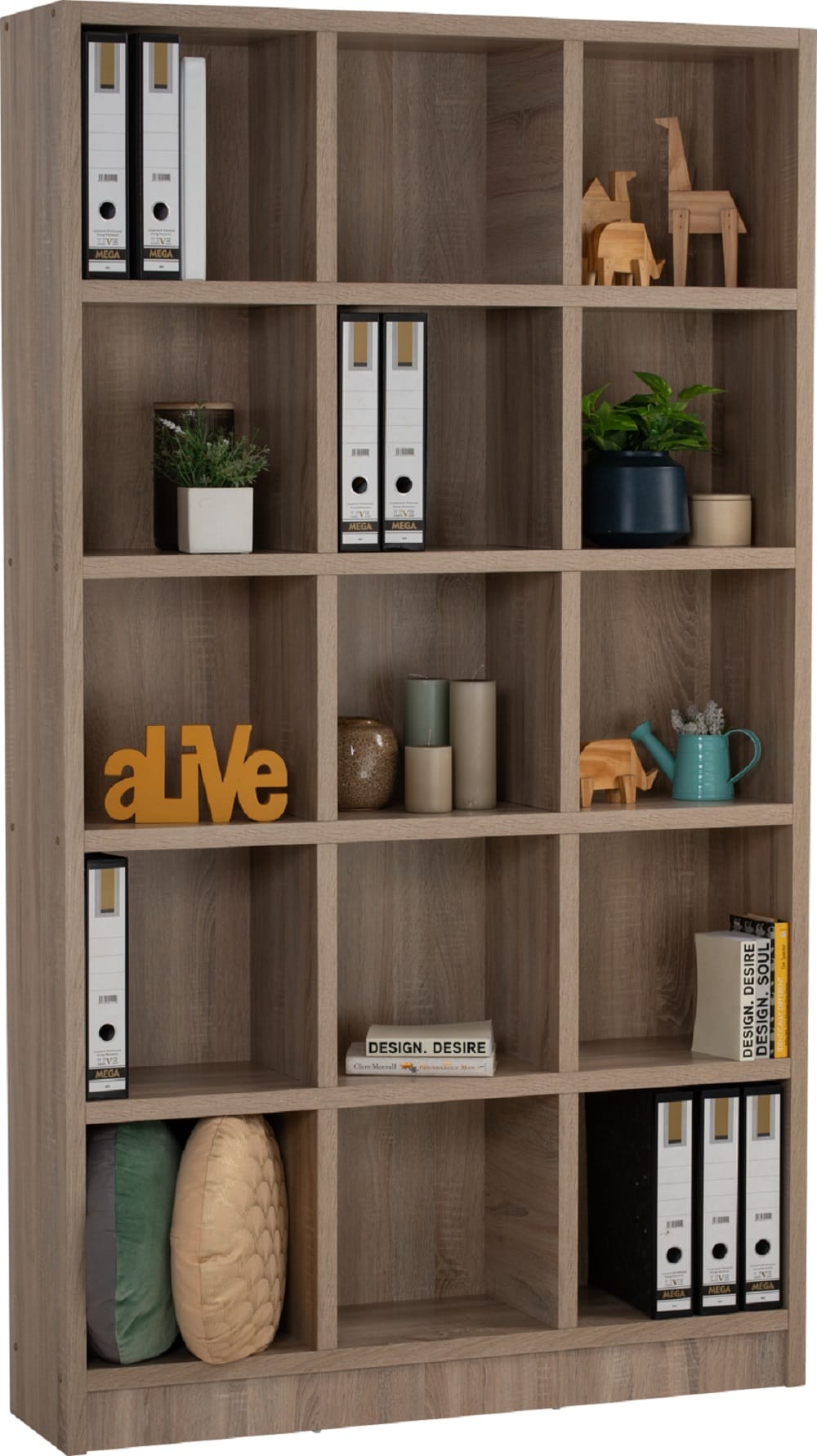 NUHOOM DAVE 15 COMPARTMENT FILE CABINET IN SONOMA OAK