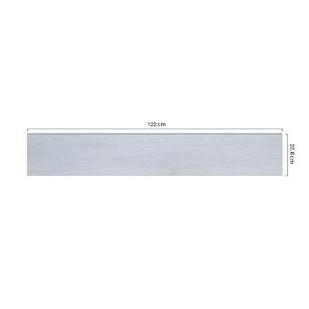 TARA VINYLTILE STICKER 22.8X122CM LIGHT GREY 3MM 3.34M2