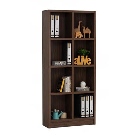 NUHOOM DAVE 8 COMPARTMENT FILE CABINET IN WALNUT COLOUR