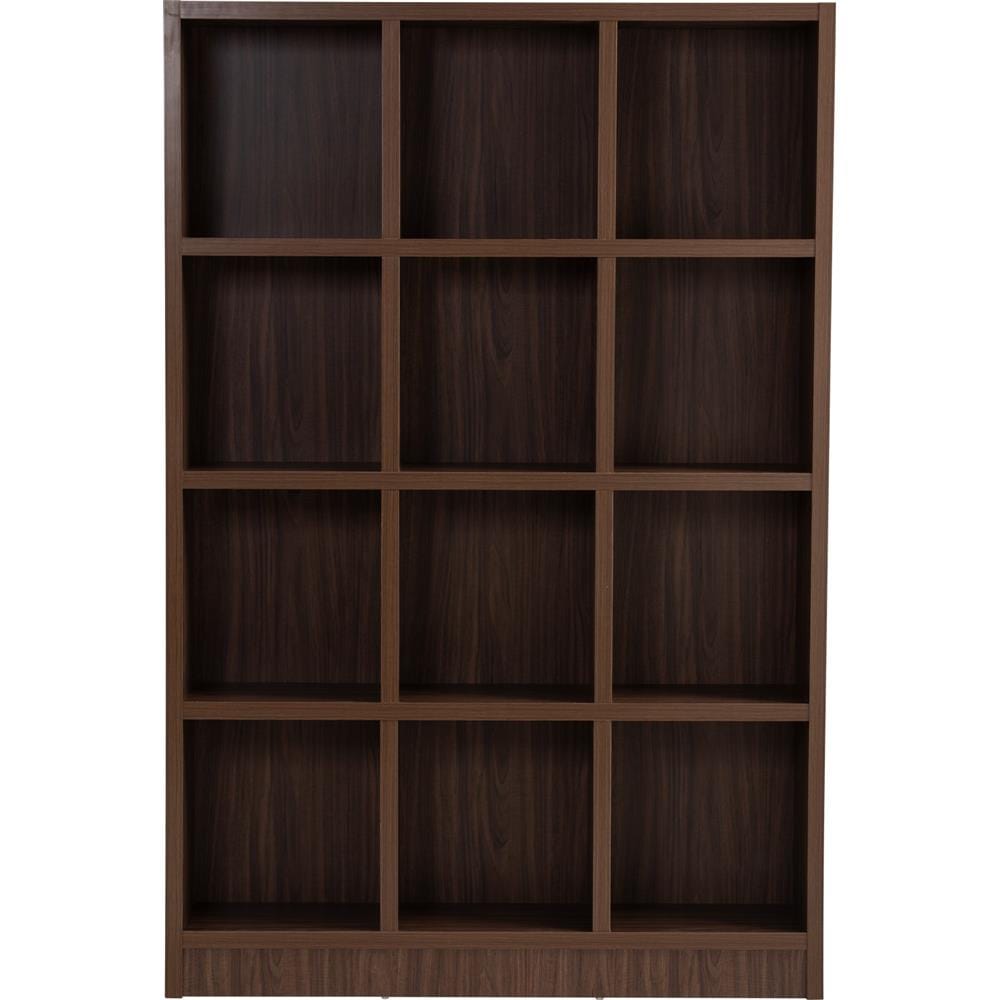 NUHOOM DAVE 12 COMPARTMENT FILE CABINET IN WALNUT COLOUR