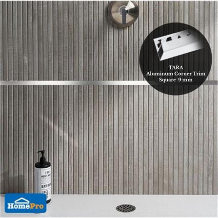 TARA CORNERTRIM ALUMINIUM TARA SQUARE 9MM SILVER2M
