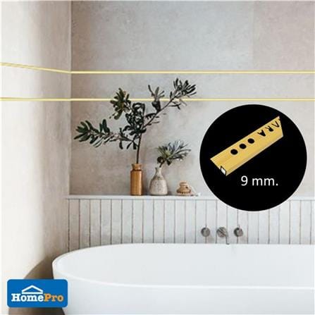 TARA CORNERTRIM ALUMINIUM SQUARE 9MM GOLD2M