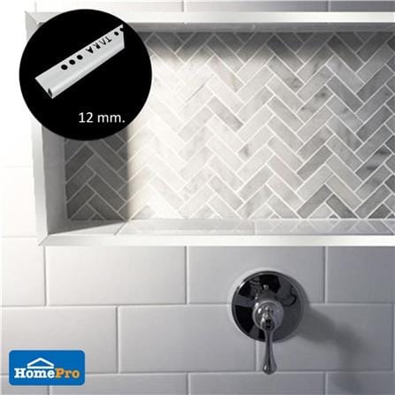 TARA CORNERTRIM ALUMINIUM CURVE 12MM MATT SV2M