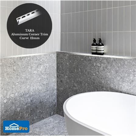TARA CORNERTRIM ALUMINIUM CURVE 12MM MATT SV2M