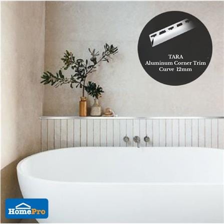 TARA CORNERTRIM ALUMINIUM CURVE 12MM MATT SV2M