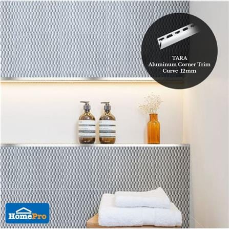 TARA CORNERTRIM ALUMINIUM CURVE 12MM MATT SV2M
