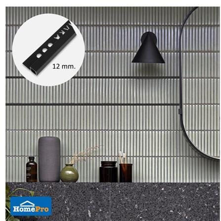 TARA CORNERTRIM ALUMINIUM SQUARE 12MM Matt BK