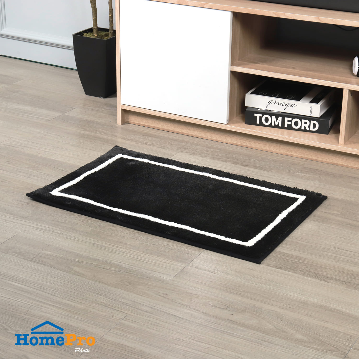 HLS RUG GLAMO 45X120CM BLACK