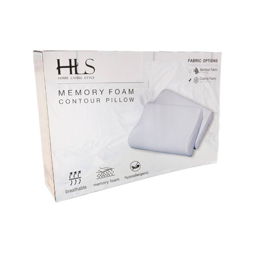 HLS MEMORY FOAM CONTOUR PILLOW WITH COOLING FABRIC