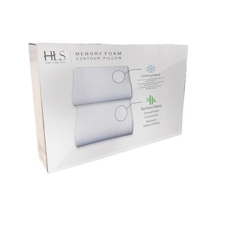 HLS MEMORY FOAM CONTOUR PILLOW WITH COOLING FABRIC