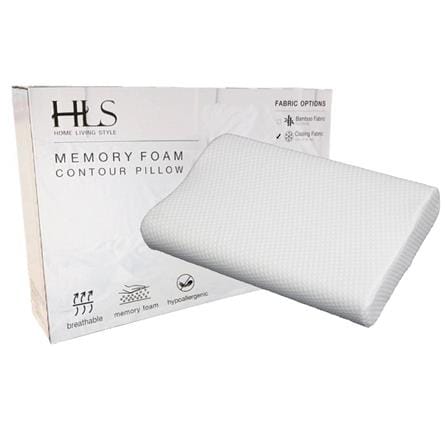 HLS MEMORY FOAM CONTOUR PILLOW WITH COOLING FABRIC