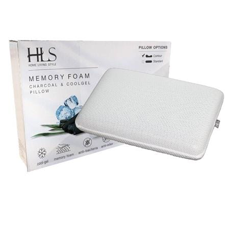HLS CHARCOAL GEL MEMORY FOAM PILLOW FULL SHAPE