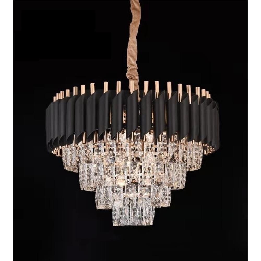 BO CHANDELIER 12526 500mm E14*8 GOLD/BLACK 20INCH