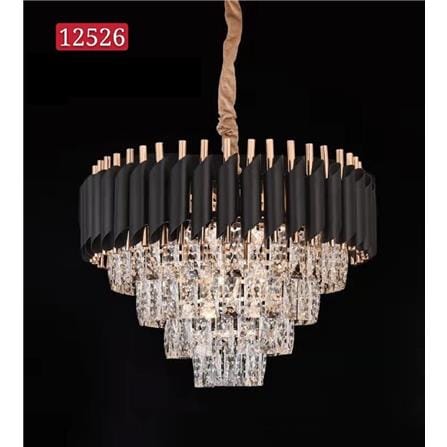 BO CHANDELIER 12526 500mm E14*8 GOLD/BLACK 20INCH