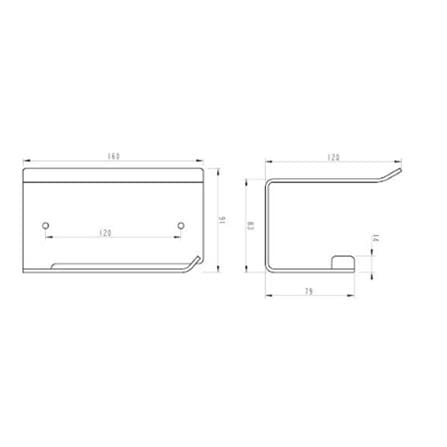 MODERN DEPOT TISSUE HOLDER WALL MOUNTED ATH-211-BK BLACK