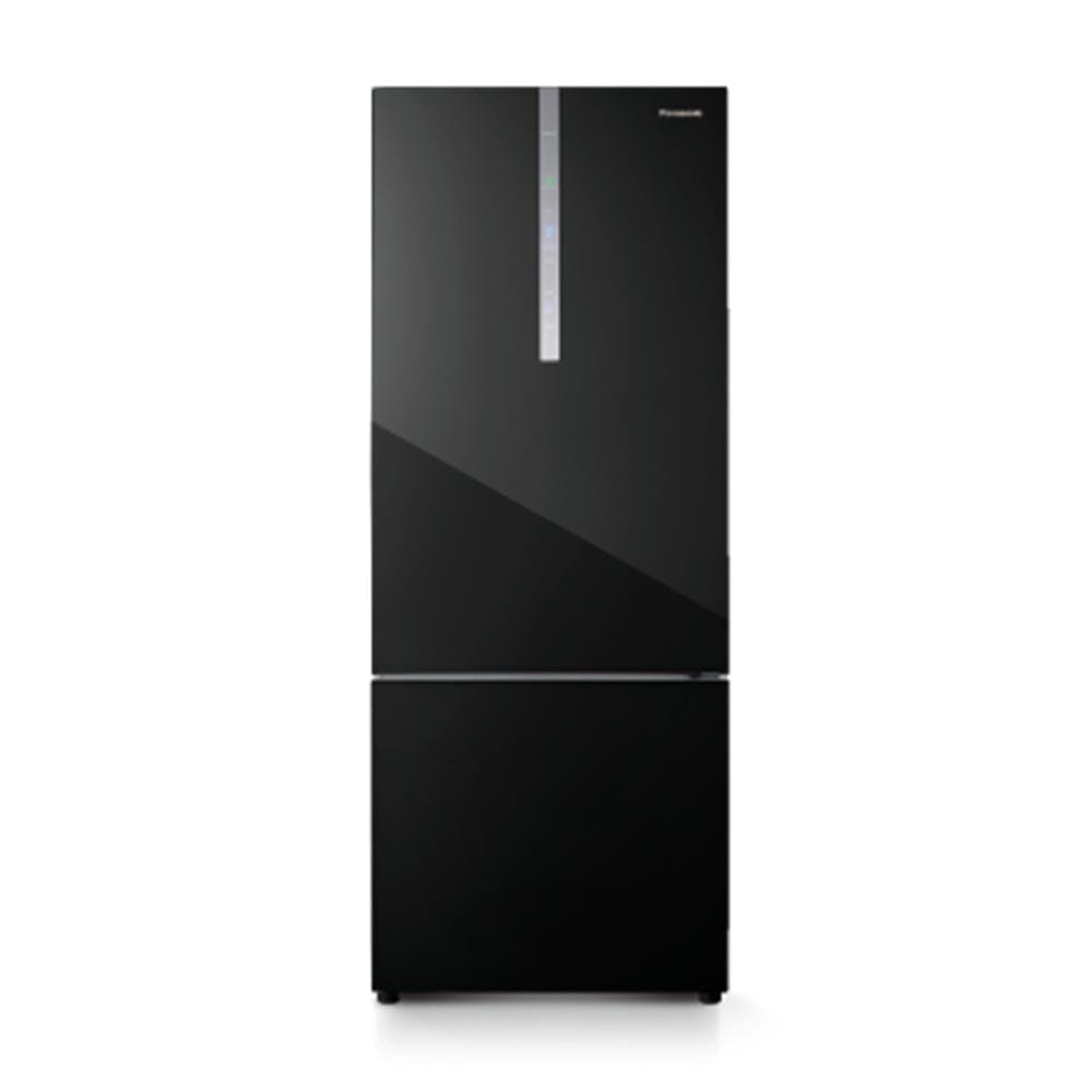 PANASONIC 2 DOOR BOTTOM FREEZER REFRIGERATOR NR-BX471WGKM 465L BLACK GLASS DOOR
