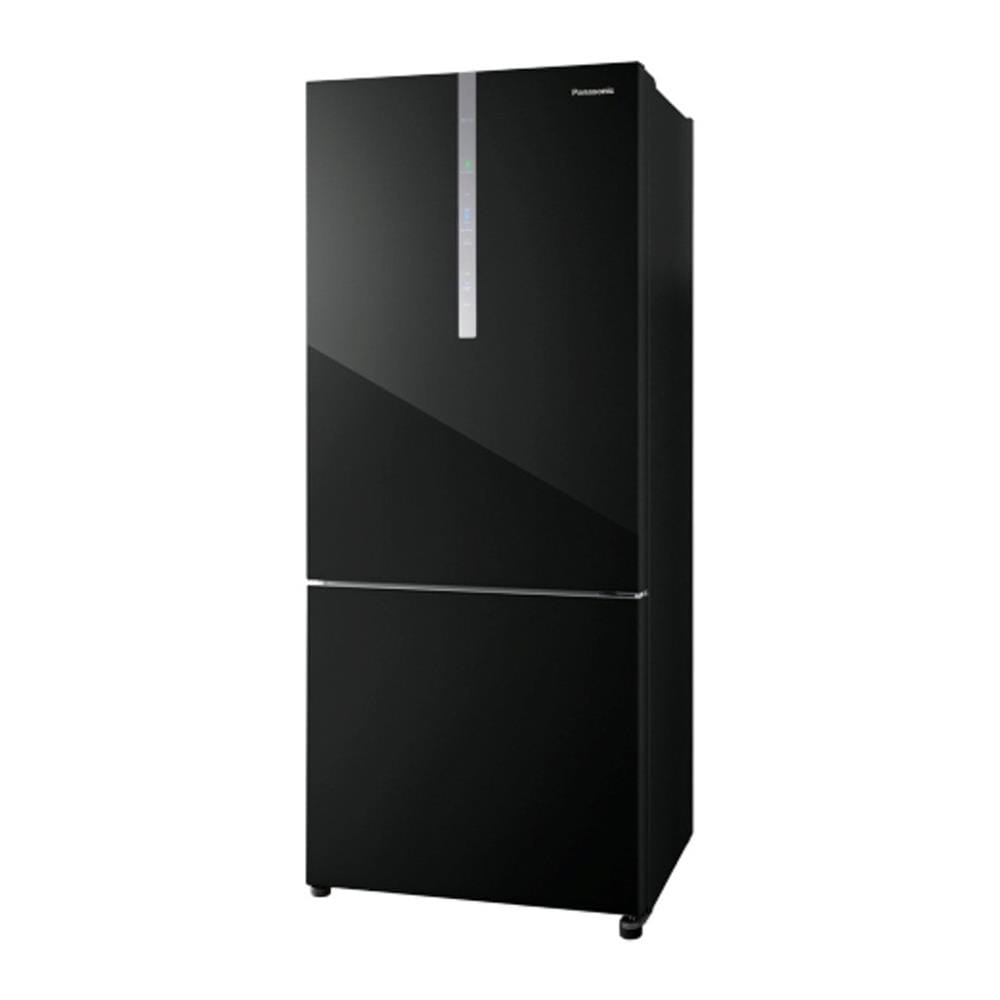 PANASONIC 2 DOOR BOTTOM FREEZER REFRIGERATOR NR-BX471WGKM 465L BLACK GLASS DOOR