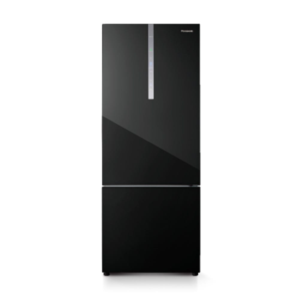 PANASONIC 2 DOOR BOTTOM FREEZER REFRIGERATOR NR-BX471WGKM 465L BLACK GLASS DOOR