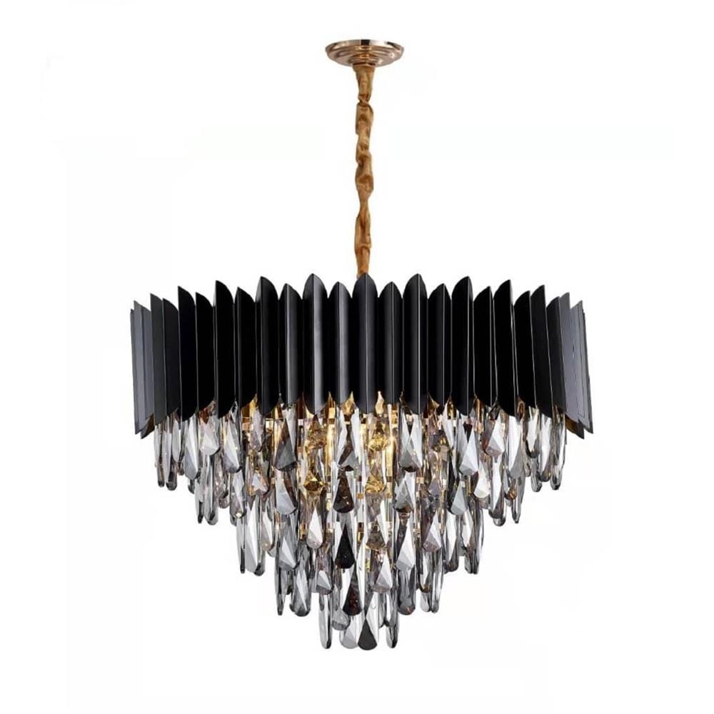 BO CHANDELIER 13818 600mm E14*11 BLACK 24INCH