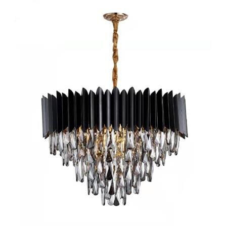 BO CHANDELIER 13818 600mm E14*11 BLACK 24INCH