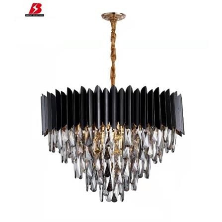 BO CHANDELIER 13818 500mm E14*8 BLACK 20INCH