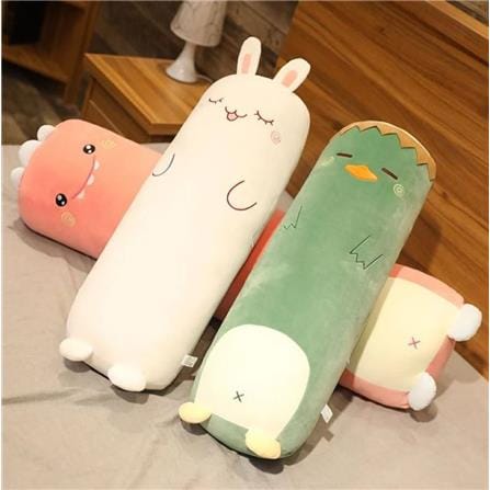 HLS PLUSH CUSHION DINOSAUR 80CM PINK