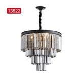 BO CHANDELIER 13822 500mm E14*8 BLACK 20INCH