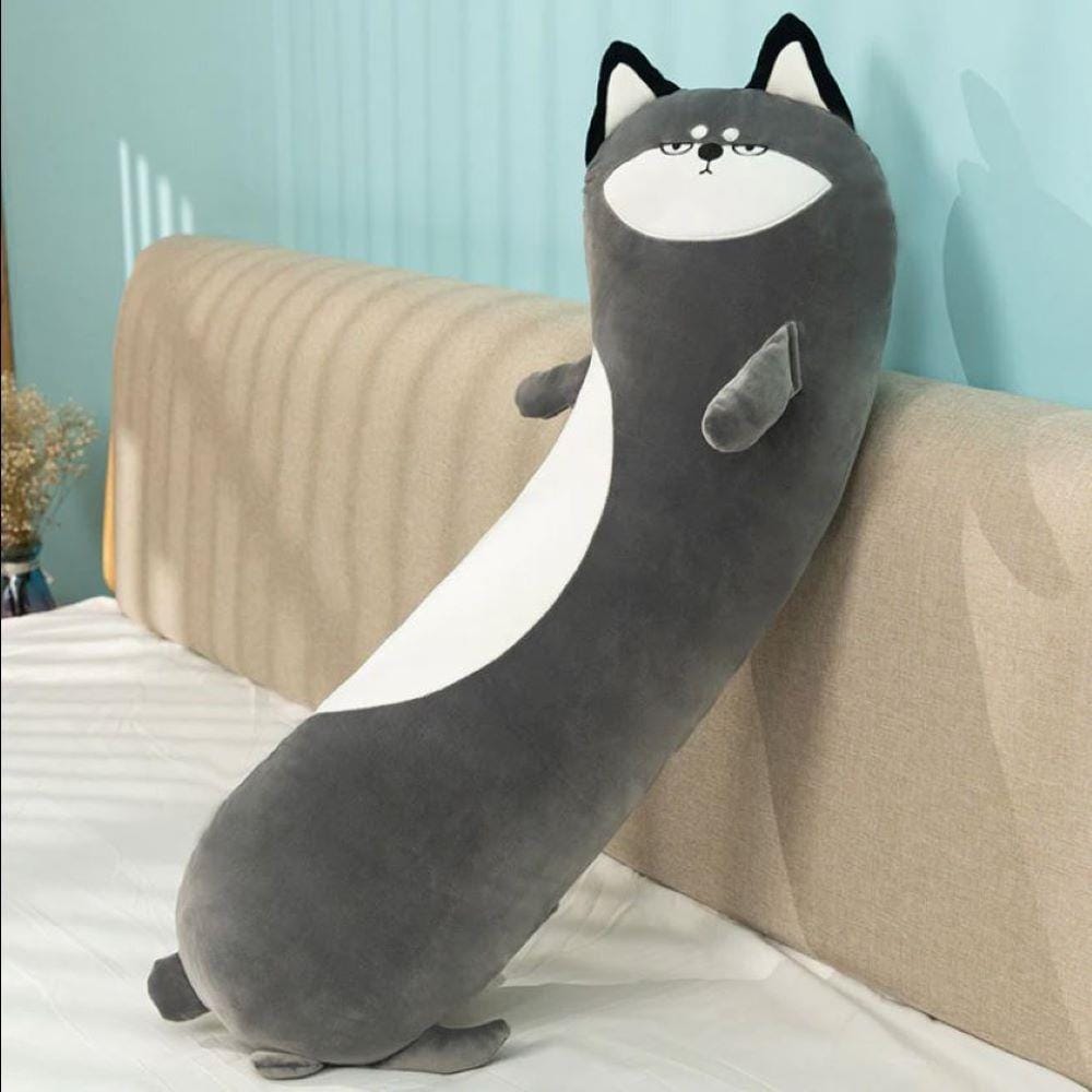 HLS PLUSH CUSHION HUSKY 60CM BLACK