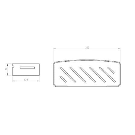 MODERN DEPOT RECTANGLE TOWEL SHELF BATHROOM ABF-405Q-BK BLACK