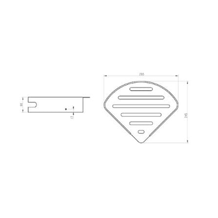 MODERN DEPOT CORNER SHELF BATHROOM ABF-235T-BK BLACK
