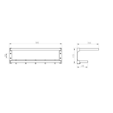 MODERN DEPOT TOWEL SHELF FOLDABLE ATR-F1403-BK BLACK