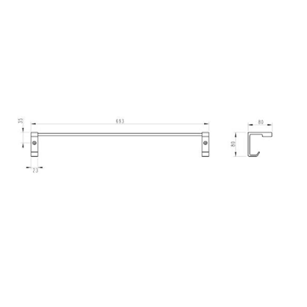 MODERN DEPOT SINGLE TOWEL BAR ATF-1301-MG METAL GUN