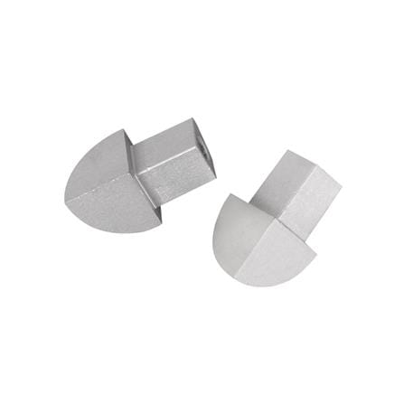 TARA ALUMINUM CORNER CONNECTOR FOR TRIM ROUND SHAPE 9MM MATT SIL