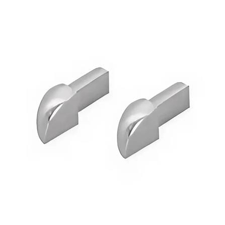 TARA ALUMINUM CORNER CONNECTOR FOR TRIM ROUND SHAPE 9MM POLISHED SILVER