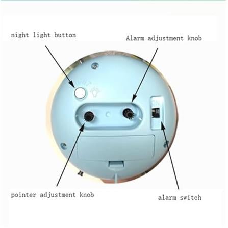 ECHT 4 INCH ALARM CLOCK FOR KIDS CARTOON DINOSAUR GREEN
