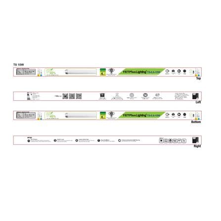 YETPLUS LED T8 TUBE 10W-6500K DAYLIGHT 2FT G13