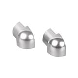 TARA ALUMINUM CORNER CONNECTOR FOR TRIM ROUND SHAPE 12MM MATT SILVER